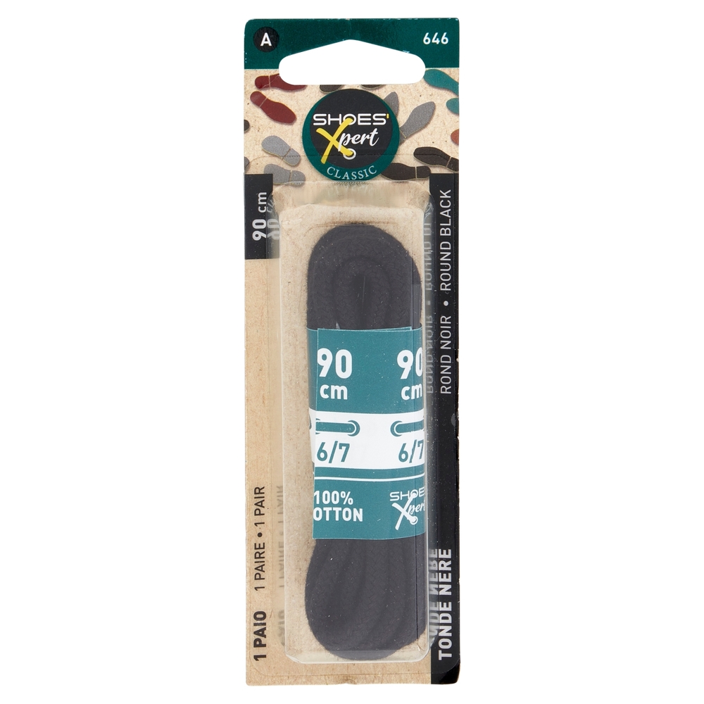 Shoes'Xpert Classic Tonde Nere 90cm 6/7 1 Paio